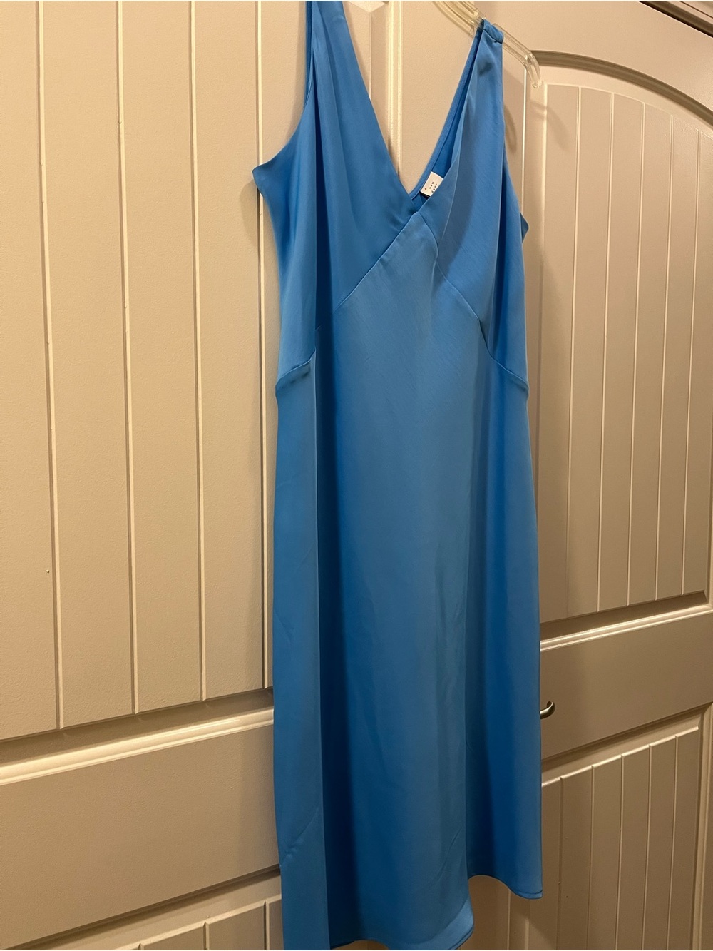 Target Sky Blue V-Neck Midi Slip Dress